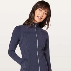 Lululemon define jacket - sz 6 - navy blue with mesh details - silver zip - NWOT